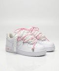 Air Force 1 Blanche custom aux finitions roses
