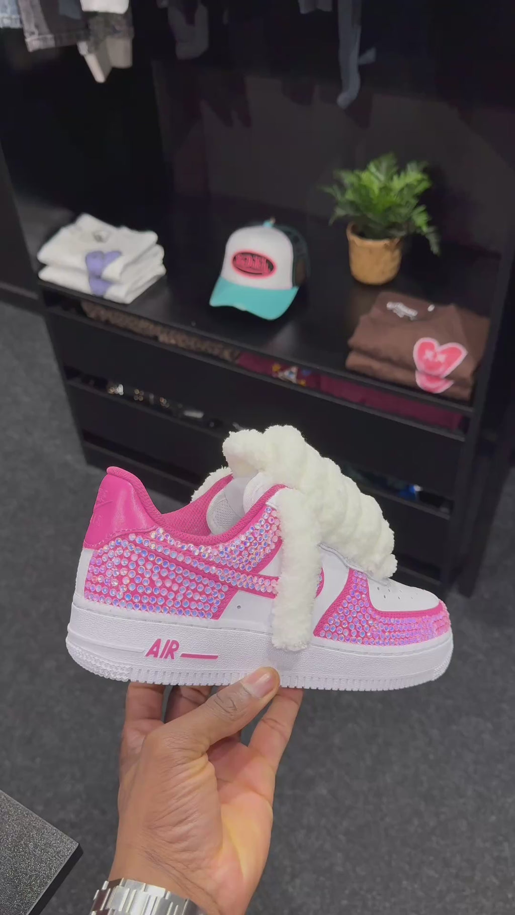 Air Force 1 Pink Velvet Diamond
